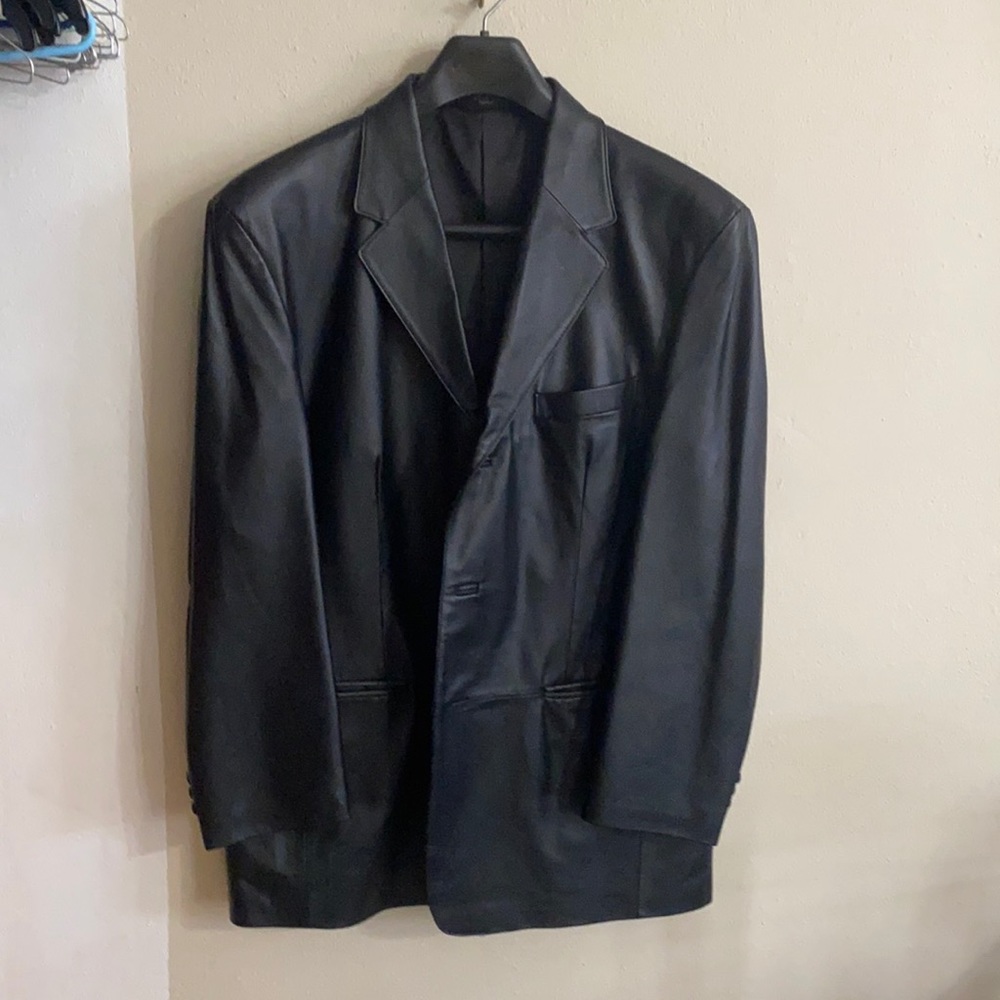 J. Ferrar leather sport coat / blazer